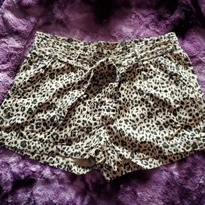 Leopard print women's shorts